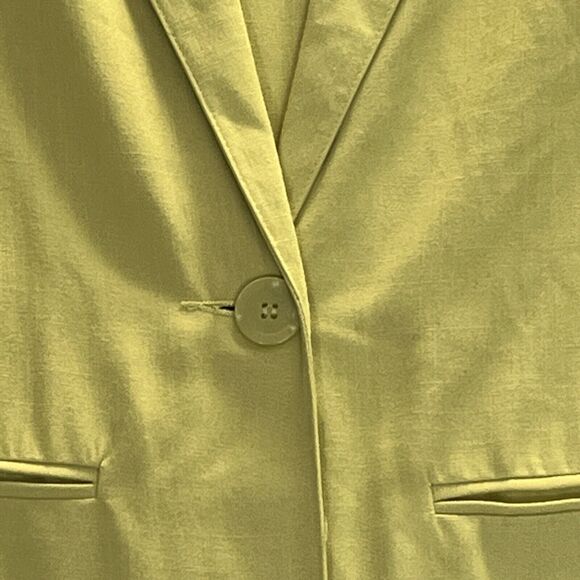 New WOT Lesley Fay Sport Estilo Women’s Blazer SZ 12 Lemon Lime Green Pockets - Picture 5 of 10